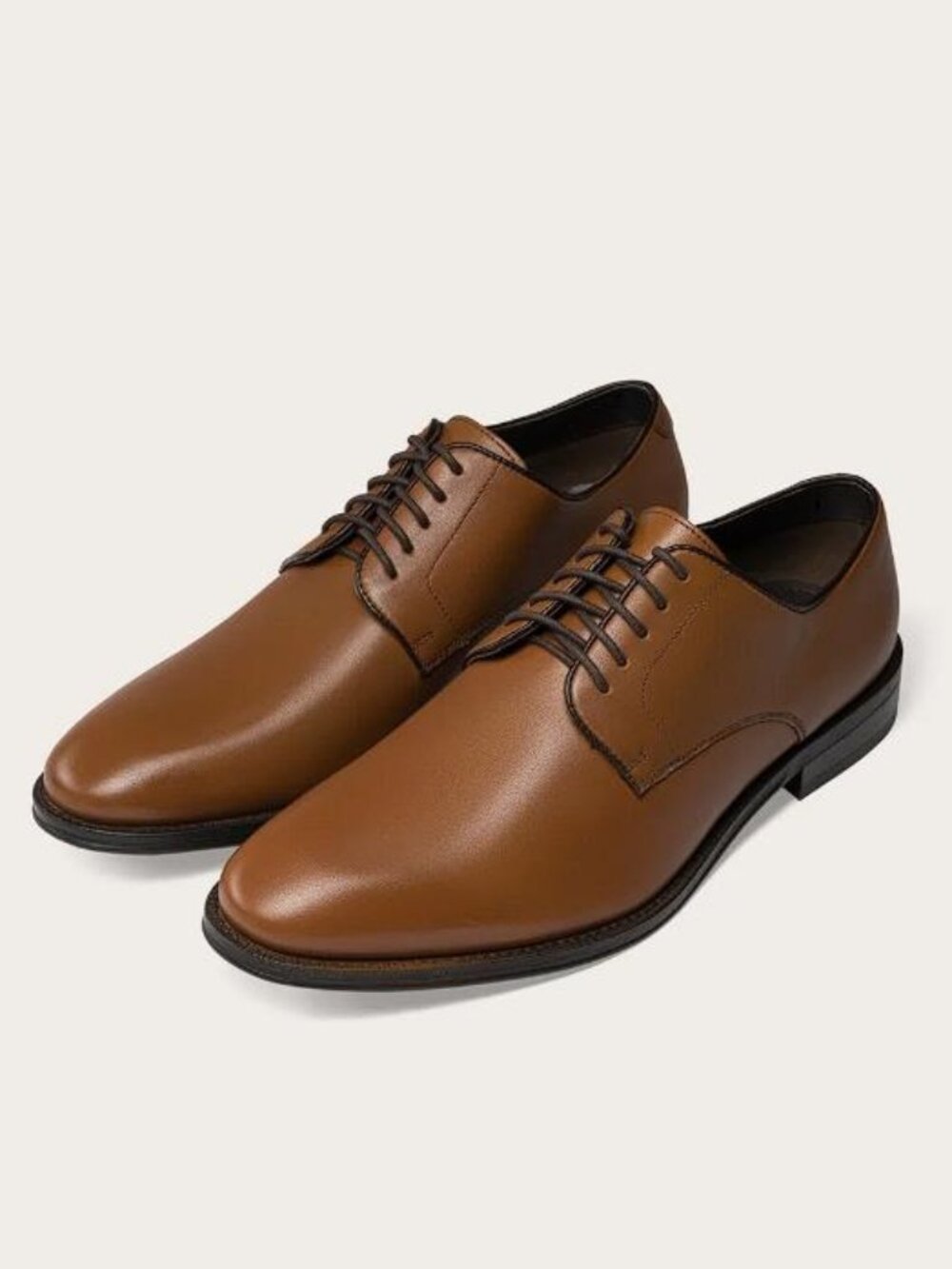 THE BLACK TUX Men's Brown Leather Shoes Size 8